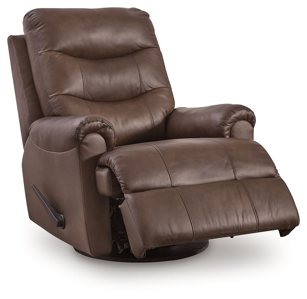 Flynwood Espresso Swivel Glider Recliner from Ashley - Luna Furniture