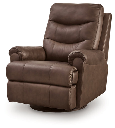 Flynwood Espresso Swivel Glider Recliner from Ashley - Luna Furniture