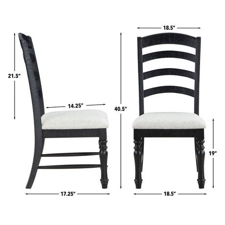 Odessa Black/White Side Chair, Set of 2 from Steve Silver - Luna Furniture