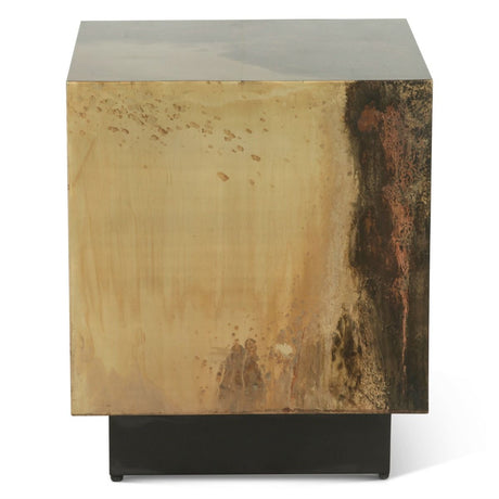 Moab 20" Side Table in Oxidized Copper from Home Trends & Design - Luna Furniture