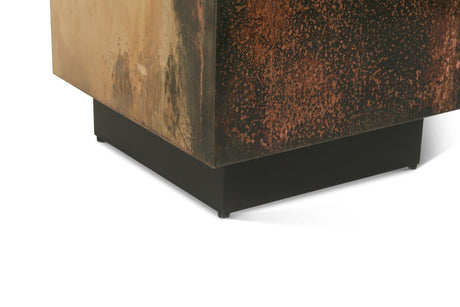 Moab 20" Side Table in Oxidized Copper from Home Trends & Design - Luna Furniture