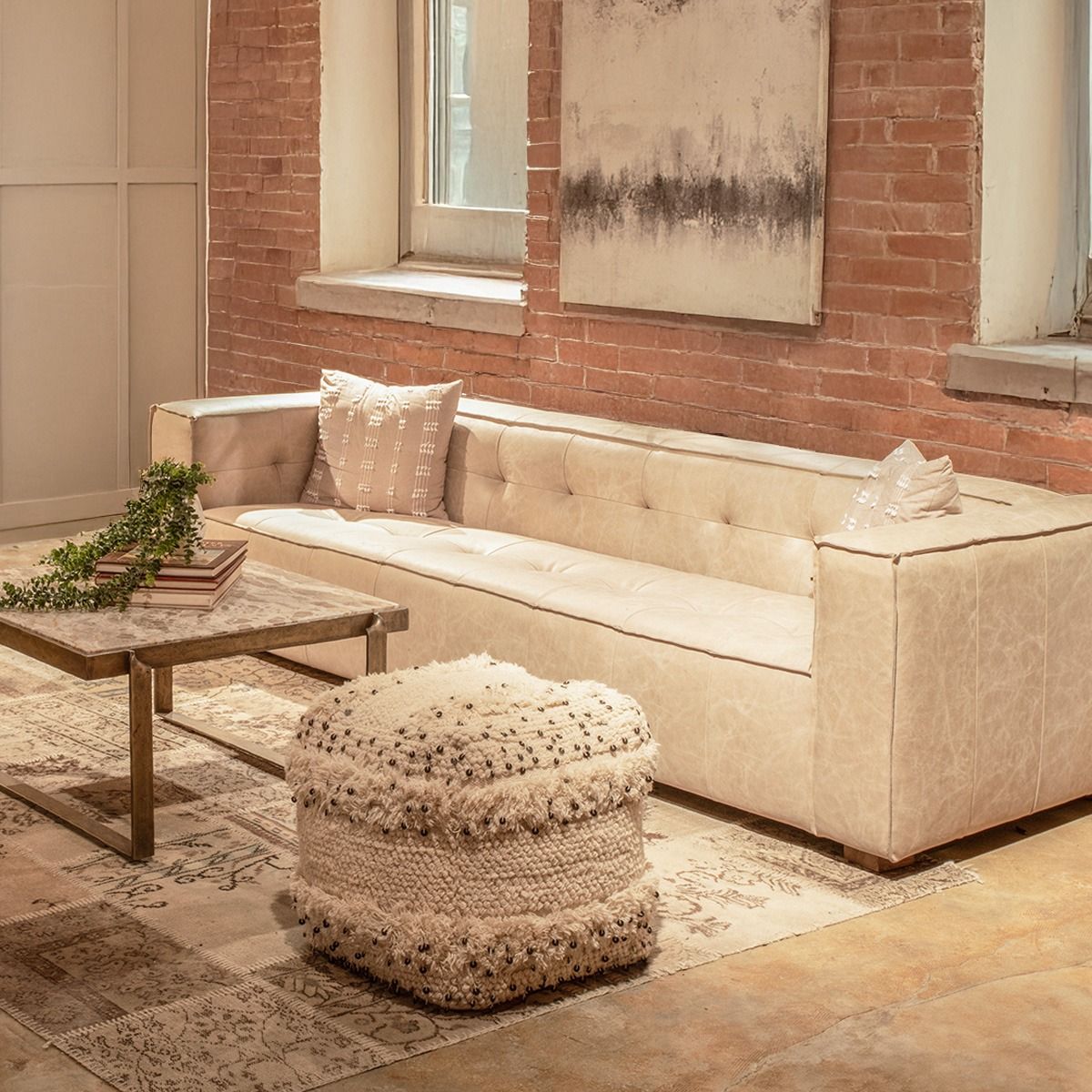 Marrakech 18" Accent Ottoman in Moroccan Sequined from Home Trends & Design - Luna Furniture