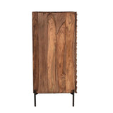 Miles 39" Bar Cabinet in Carved Brownstone from Home Trends & Design - Luna Furniture