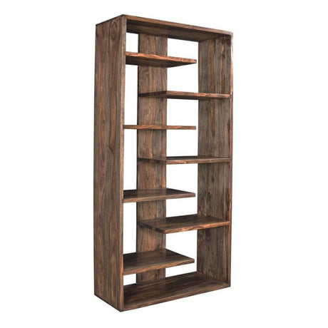 Miles 34" Bookshelf in Brownstone from Home Trends & Design - Luna Furniture