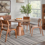Miles Arlo Wood Dining Chair with Slanted Back in Brownstone, Set of 2 from Home Trends & Design - Luna Furniture
