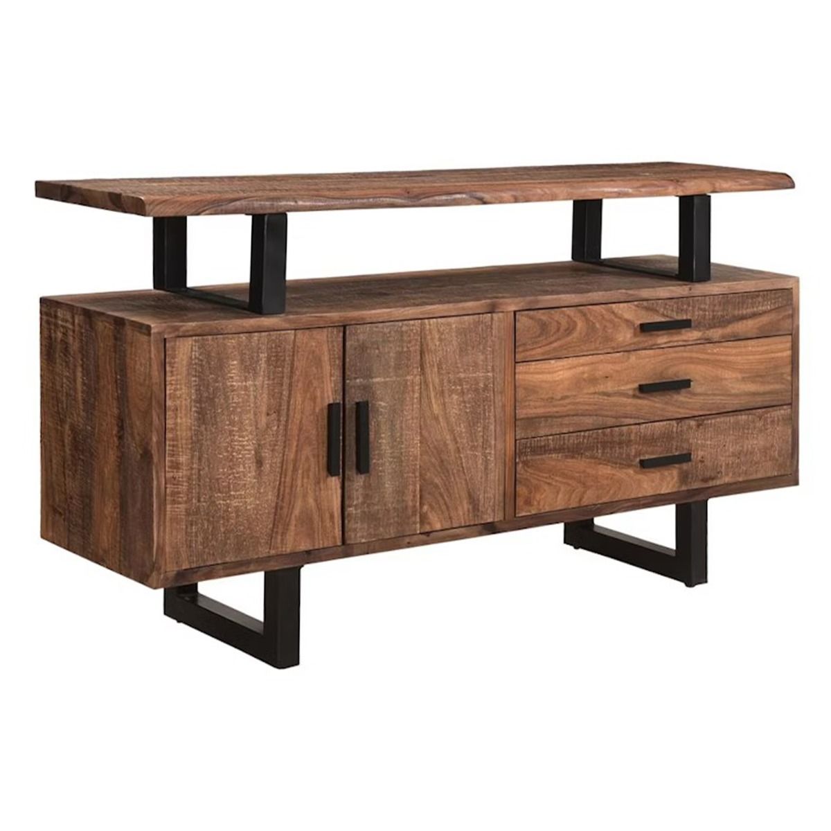 Miles 63" Live Edge Top Sideboard in Brownstone from Home Trends & Design - Luna Furniture