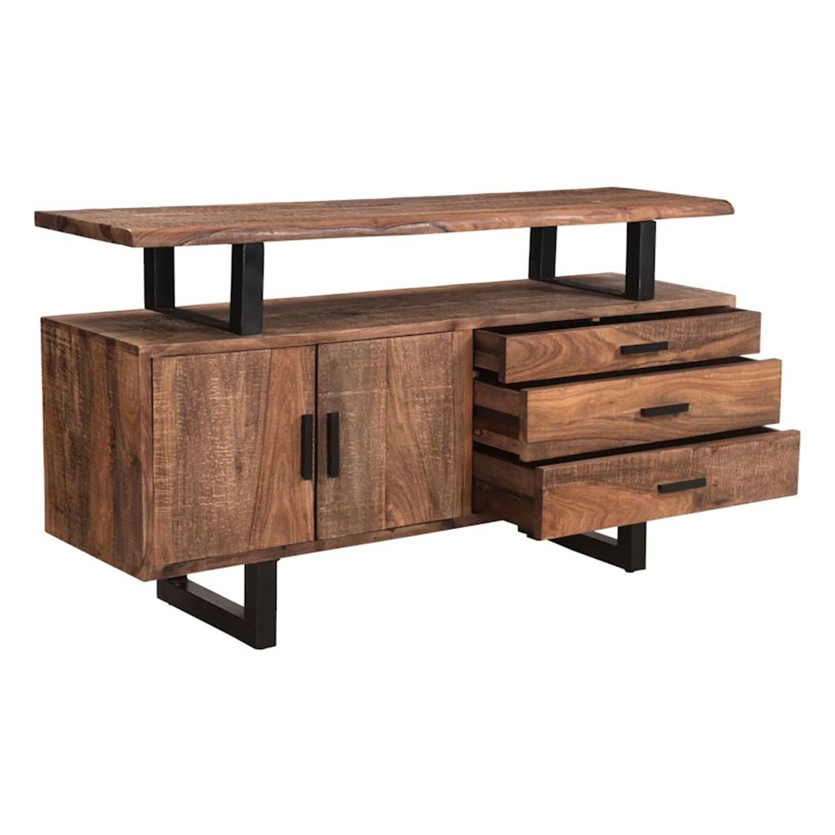 Miles 63" Live Edge Top Sideboard in Brownstone from Home Trends & Design - Luna Furniture