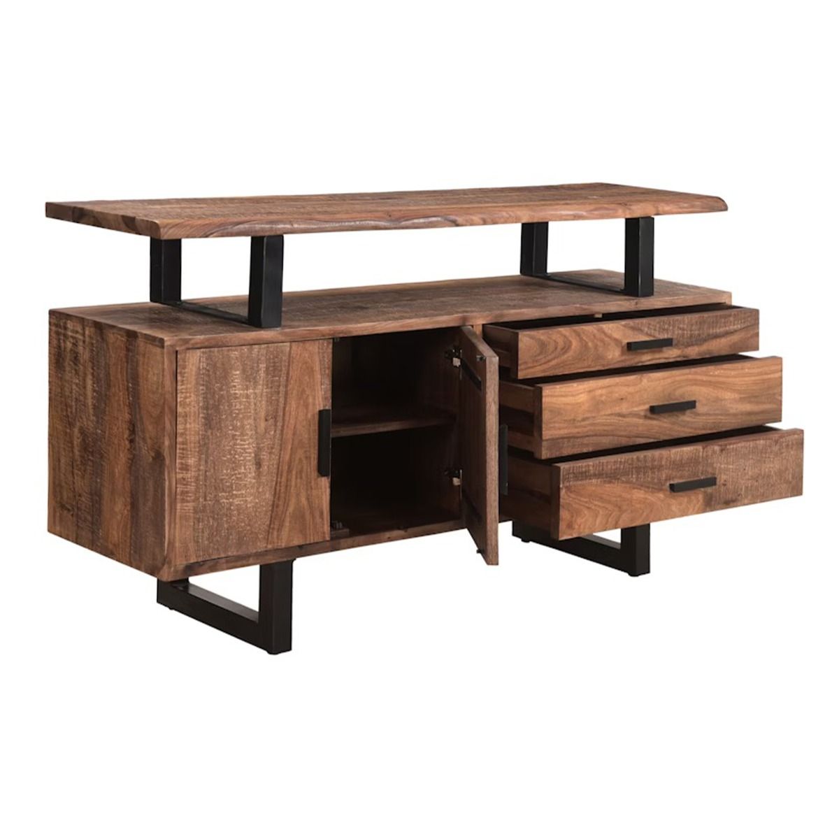 Miles 63" Live Edge Top Sideboard in Brownstone from Home Trends & Design - Luna Furniture