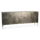 Mojave 83" Four Door Buffet in Desert Patina with Brass Base from Home Trends & Design - Luna Furniture