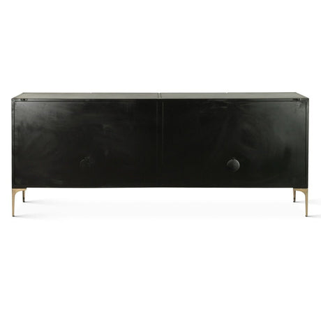 Mojave 83" Four Door Buffet in Desert Patina with Brass Base from Home Trends & Design - Luna Furniture