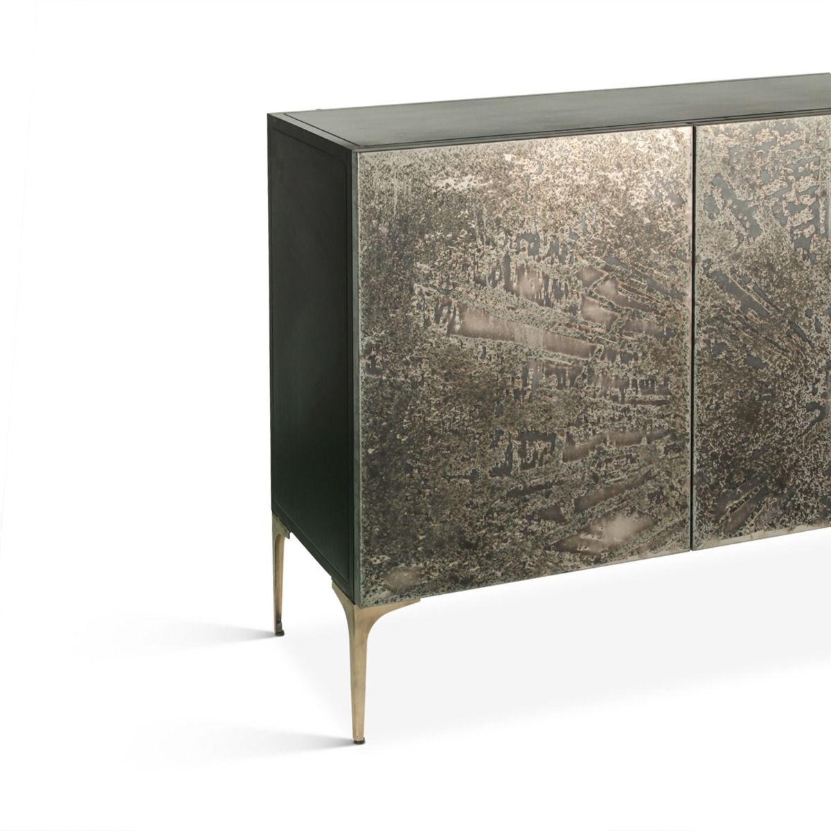 Mojave 83" Four Door Buffet in Desert Patina with Brass Base from Home Trends & Design - Luna Furniture
