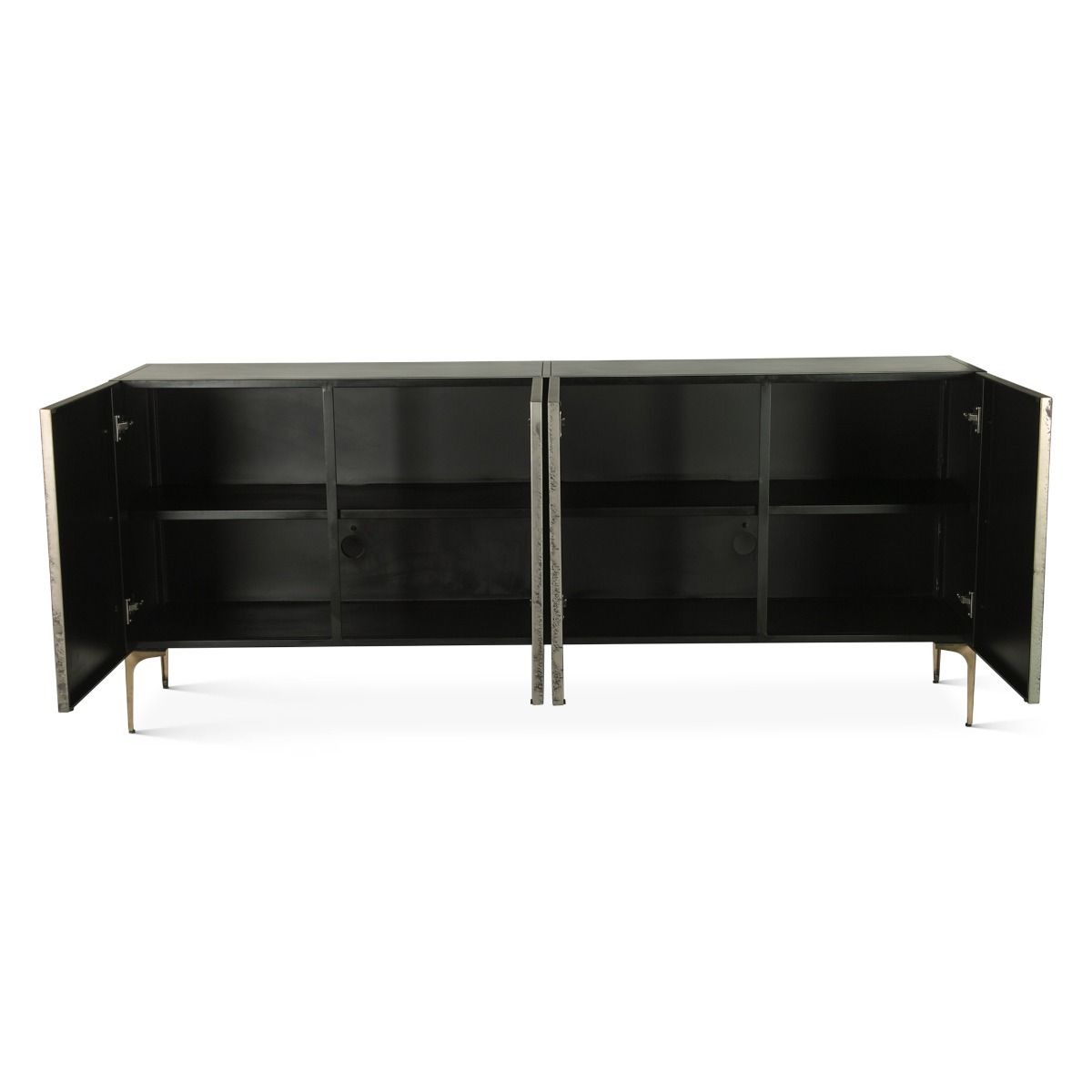 Mojave 83" Four Door Buffet in Desert Patina with Brass Base from Home Trends & Design - Luna Furniture