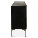 Mojave 83" Four Door Buffet in Desert Patina with Brass Base from Home Trends & Design - Luna Furniture