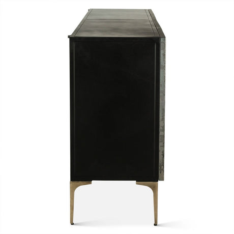 Mojave 83" Four Door Buffet in Desert Patina with Brass Base from Home Trends & Design - Luna Furniture
