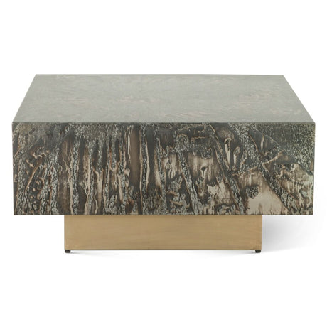 Mojave 35" Coffee Table in Desert Patina with Brass Base from Home Trends & Design - Luna Furniture