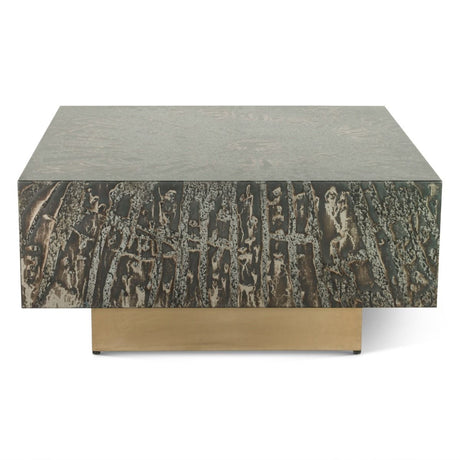 Mojave 35" Coffee Table in Desert Patina with Brass Base from Home Trends & Design - Luna Furniture