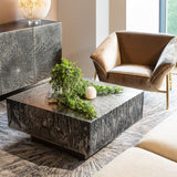 Mojave 35" Coffee Table in Desert Patina with Brass Base from Home Trends & Design - Luna Furniture