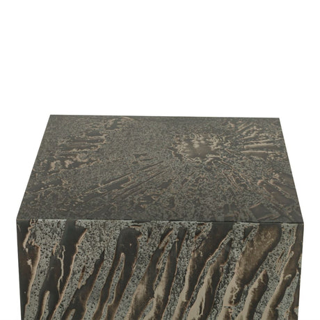 Mojave 20" Side Table in Desert Patina with Brass Base from Home Trends & Design - Luna Furniture