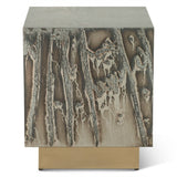 Mojave 20" Side Table in Desert Patina with Brass Base from Home Trends & Design - Luna Furniture