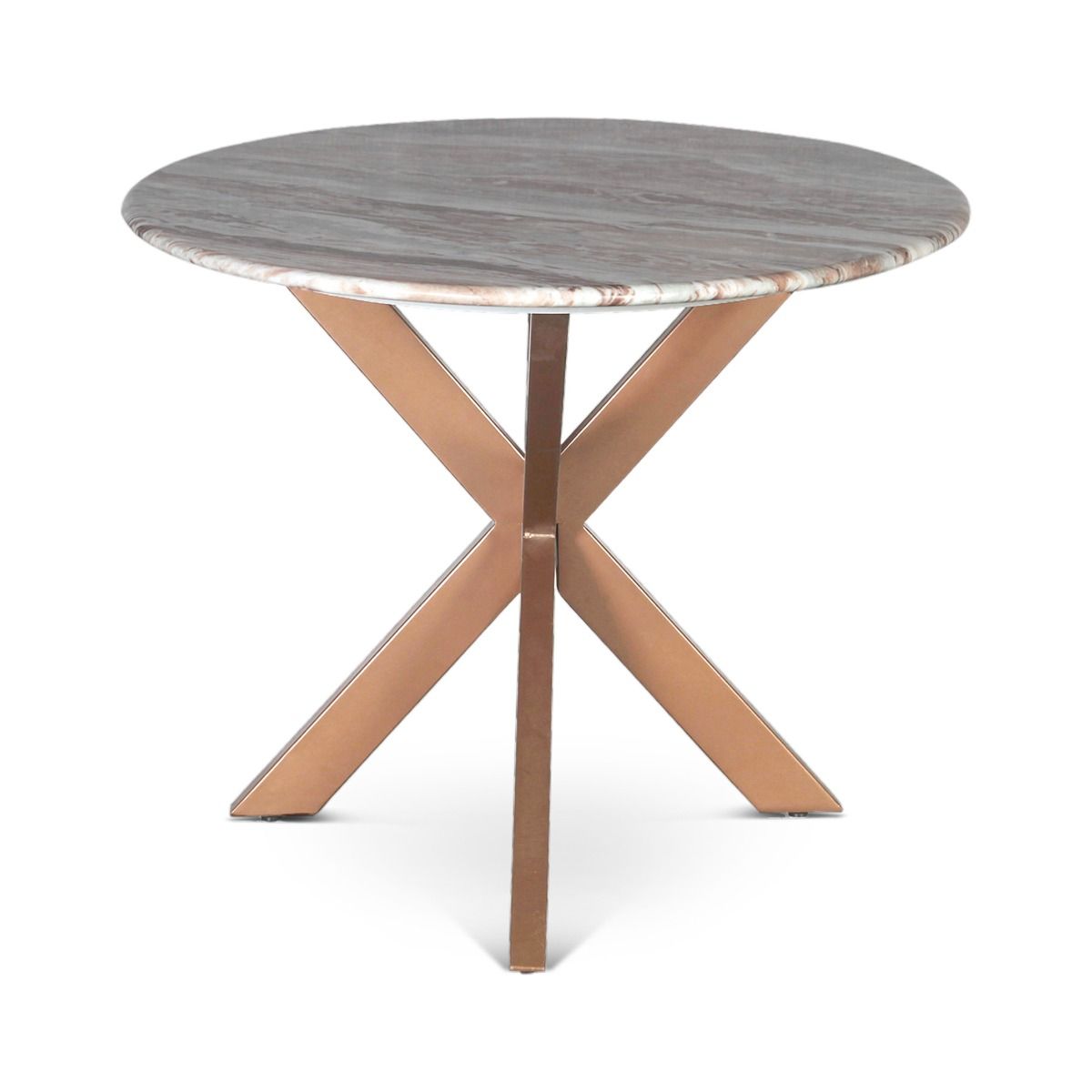 Malibu 70" Oval Dining Table in Sawar Marble with Antique Gold Base from Home Trends & Design - Luna Furniture