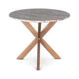 Malibu 70" Oval Dining Table in Sawar Marble with Antique Gold Base from Home Trends & Design - Luna Furniture