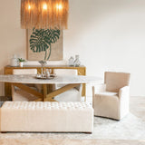 Malibu 70" Oval Dining Table in Sawar Marble with Antique Gold Base from Home Trends & Design - Luna Furniture