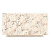 Nile 32" Drum Coffee Table in Alabaster Marble from Home Trends & Design - Luna Furniture