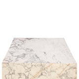 Nile 32" Drum Coffee Table in Alabaster Marble from Home Trends & Design - Luna Furniture