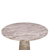 Nile 48" Round Dining Table in Capri Beige Marble from Home Trends & Design - Luna Furniture