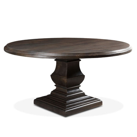 Nimes 60" Round Dining Table in Vintage Brown from Home Trends & Design - Luna Furniture