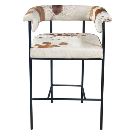 Nola 18" Counter Armchair in Brown Hair on Hide from Home Trends & Design - Luna Furniture