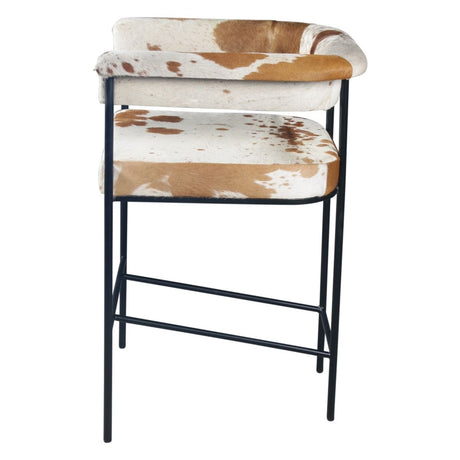 Nola 18" Counter Armchair in Brown Hair on Hide from Home Trends & Design - Luna Furniture