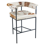 Nola 18" Counter Armchair in Brown Hair on Hide from Home Trends & Design - Luna Furniture