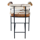 Nola 18" Counter Armchair in Brown Hair on Hide from Home Trends & Design - Luna Furniture