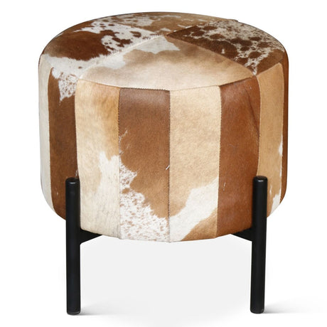 Nola 20" Stool in Brown Hair on Hide from Home Trends & Design - Luna Furniture