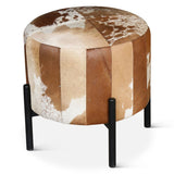 Nola 20" Stool in Brown Hair on Hide from Home Trends & Design - Luna Furniture