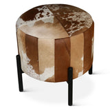 Nola 20" Stool in Brown Hair on Hide from Home Trends & Design - Luna Furniture