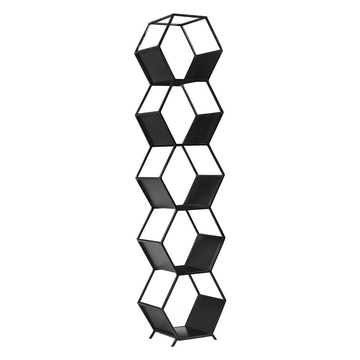 Navarre 72" Metal Octagonal Bookshelf from Home Trends & Design - Luna Furniture
