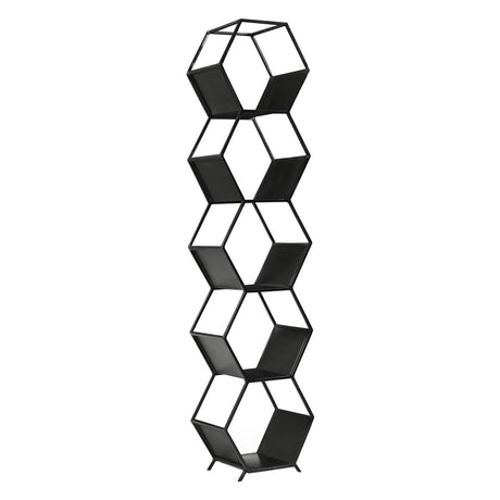 Navarre 72" Metal Octagonal Bookshelf from Home Trends & Design - Luna Furniture