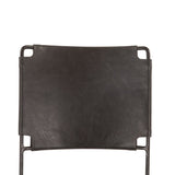 New York 18" Counter Chair in Black Leather and Iron from Home Trends & Design - Luna Furniture