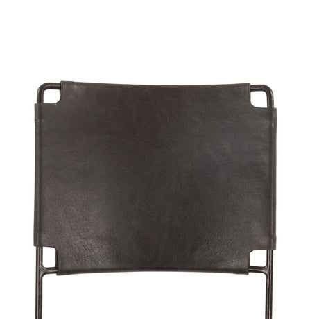 New York 18" Counter Chair in Black Leather and Iron from Home Trends & Design - Luna Furniture