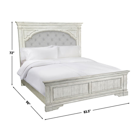 Highland Park King Bed, Cathedral White from Steve Silver - Luna Furniture