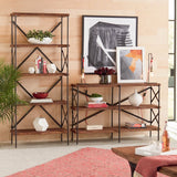 Organic Forge 34" Tall Bookshelf in Raw Walnut from Home Trends & Design - Luna Furniture