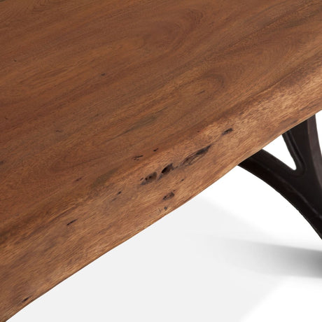 Organic Forge 106" Dining Table in Raw Walnut from Home Trends & Design - Luna Furniture