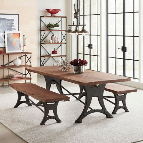 Organic Forge 70" Bench in Raw Walnut from Home Trends & Design - Luna Furniture