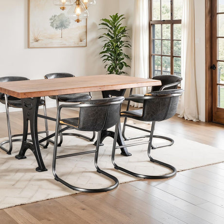Organic Forge 72" Gathering Table in Raw Walnut from Home Trends & Design - Luna Furniture