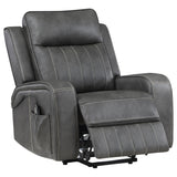 Foley Gray Upholstered Power Lift Recliner Chair from Coaster - Luna Furniture