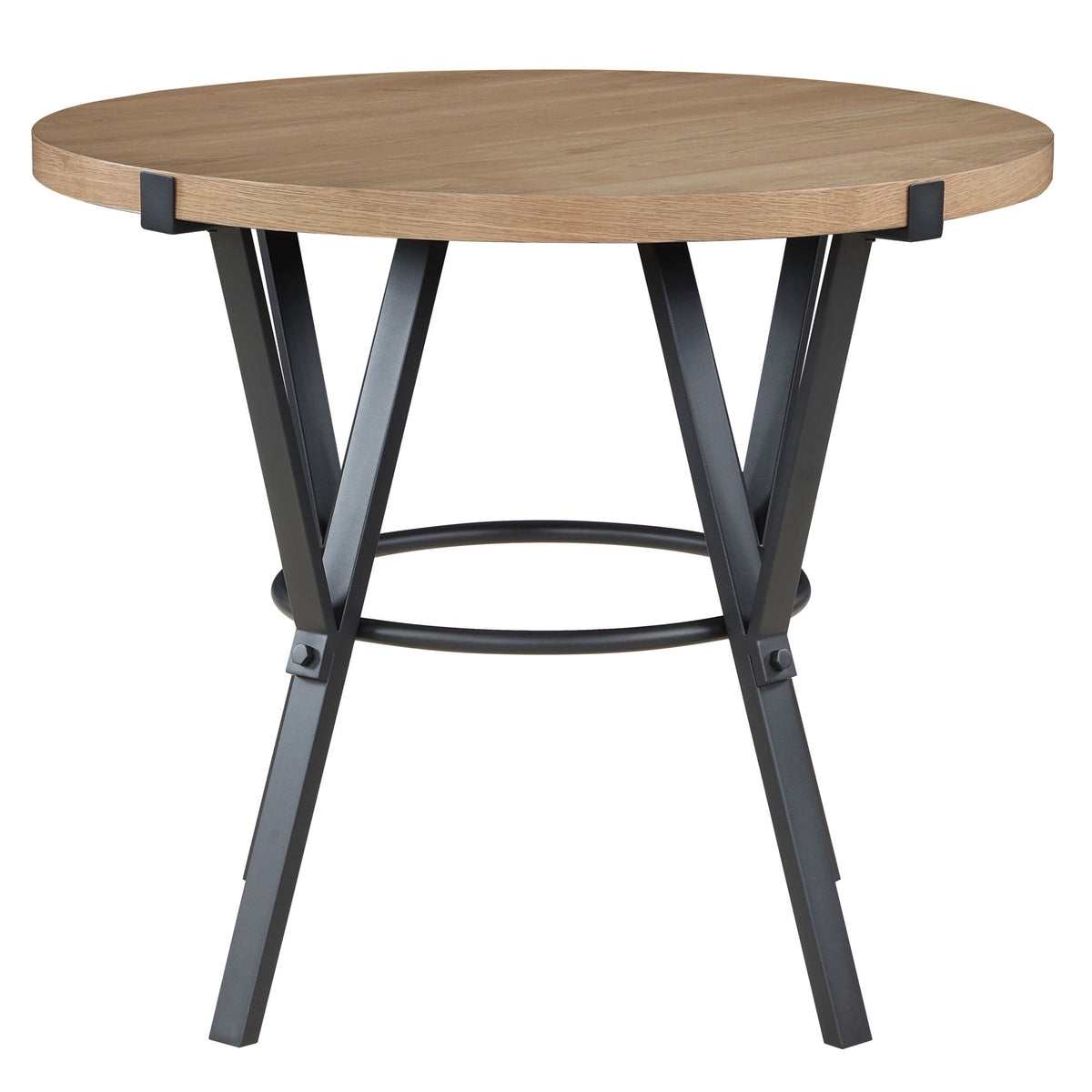 Magnolia 42-inch Round Counter Table, Black and Sand from Steve Silver - Luna Furniture