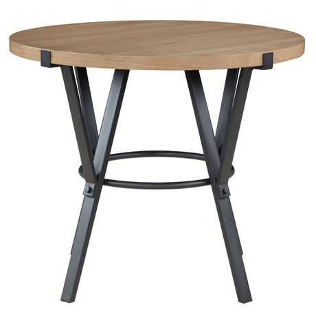Magnolia 42-inch Round Counter Table, Black and Sand from Steve Silver - Luna Furniture