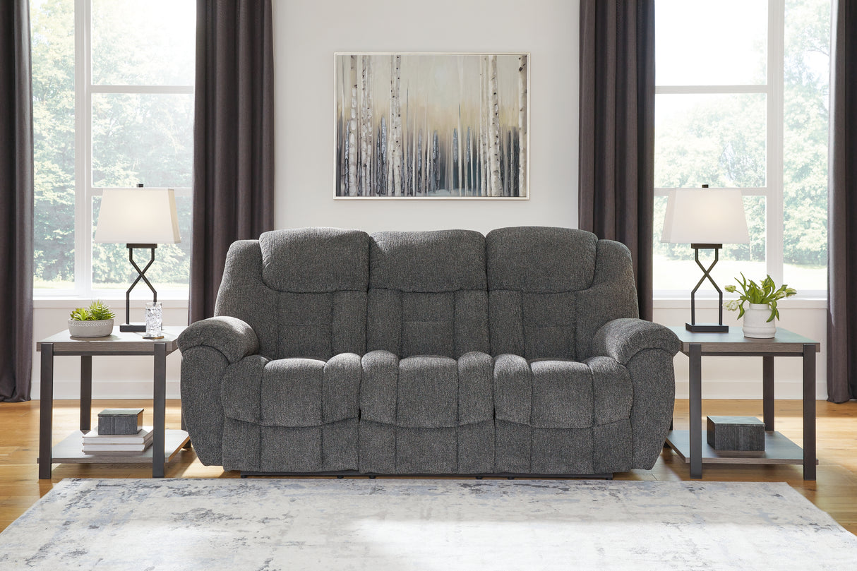 Foreside Charcoal Reclining Sofa from Ashley - Luna Furniture